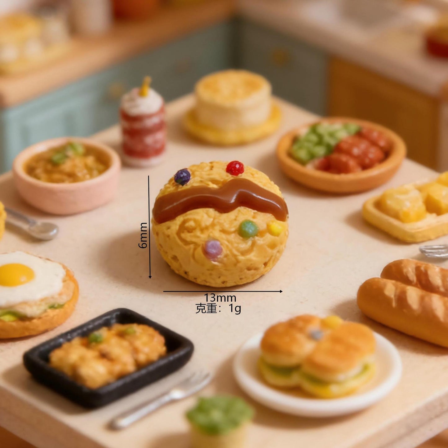 Miniature toy bread