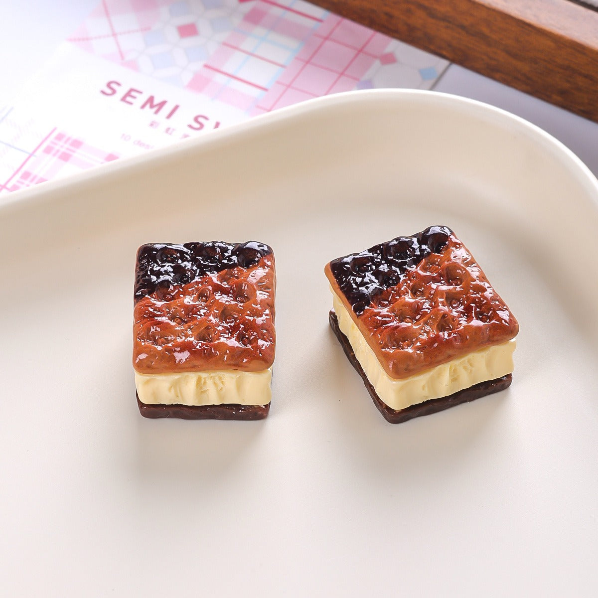 High-quality realistic miniature cakes and cookies