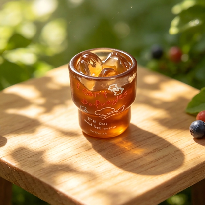 Translucent miniature toy cup (simulated beverageiced drink style)