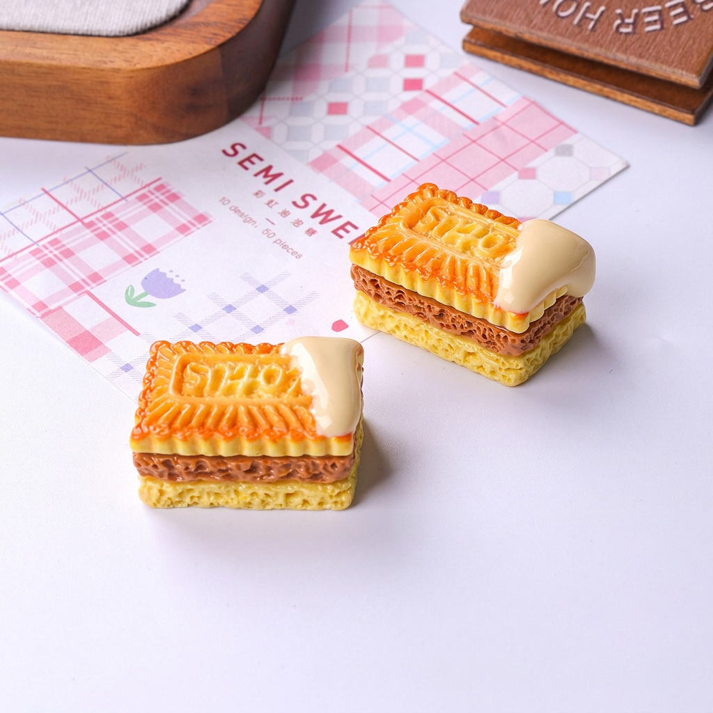 High-quality realistic miniature cakes and cookies