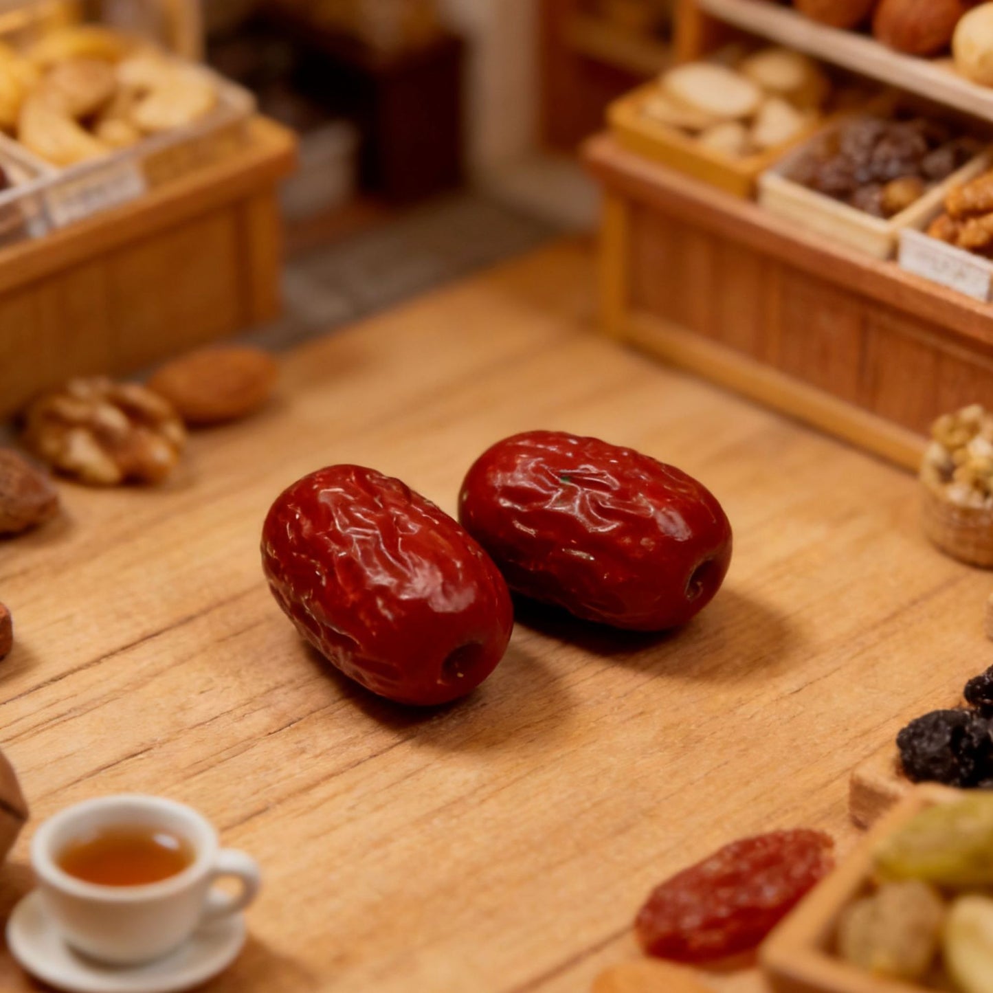 Nut-themed miniature food toys