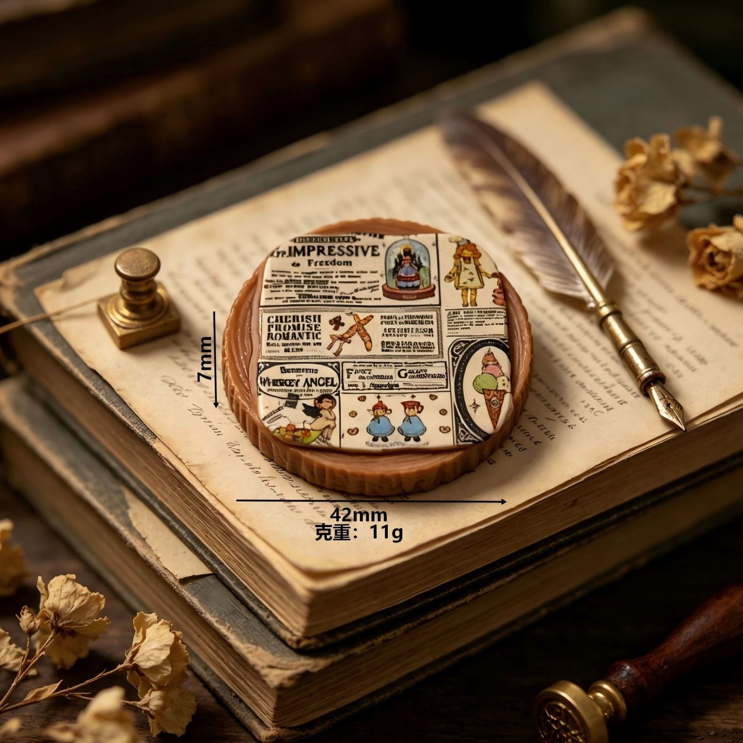 Round wooden stake newspaper holder