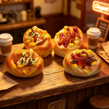 Micro landscape cheese sausage hot dog miniature food toy