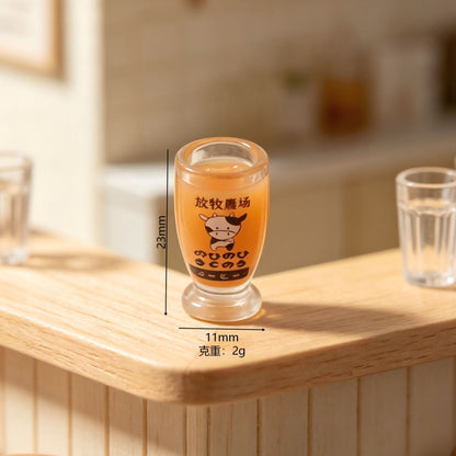 Miniature convenience store-style milk tea cup