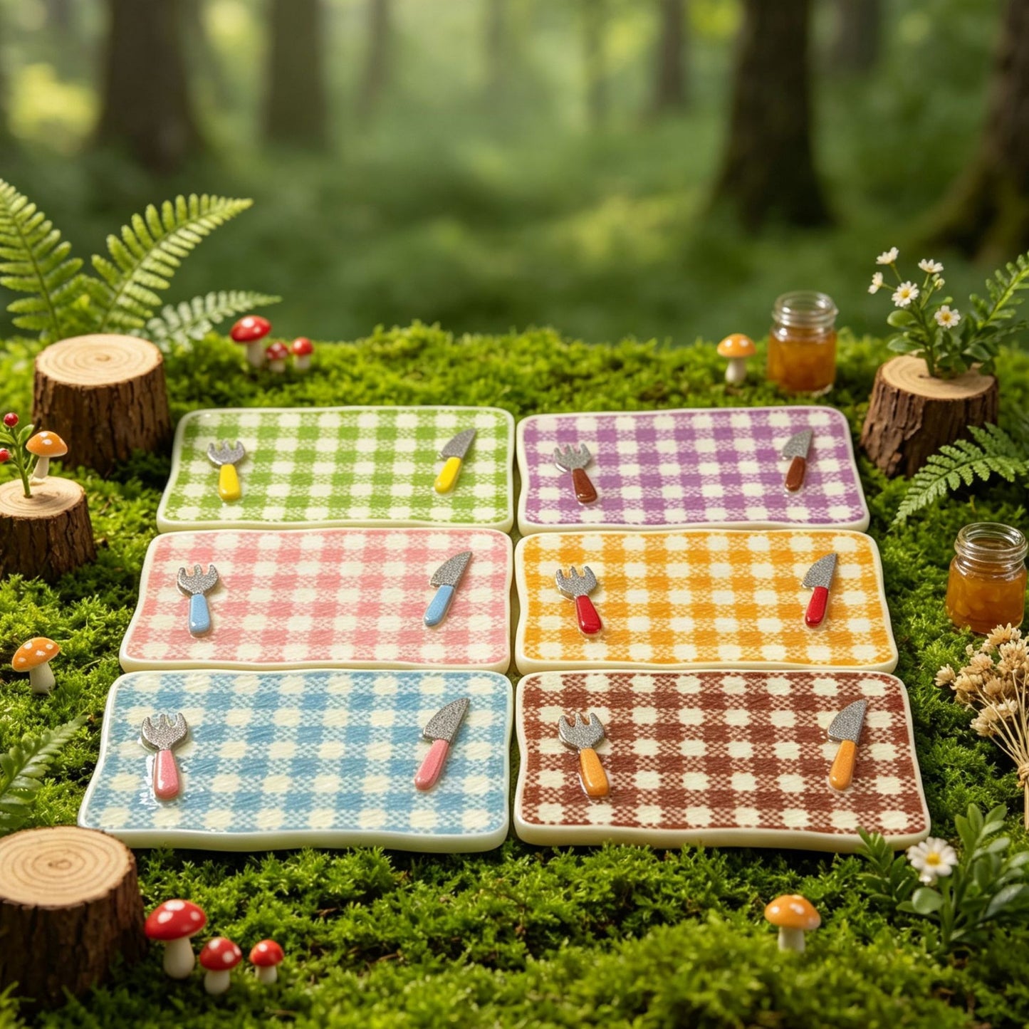 Striped Grid Tray – Cutlery Version
