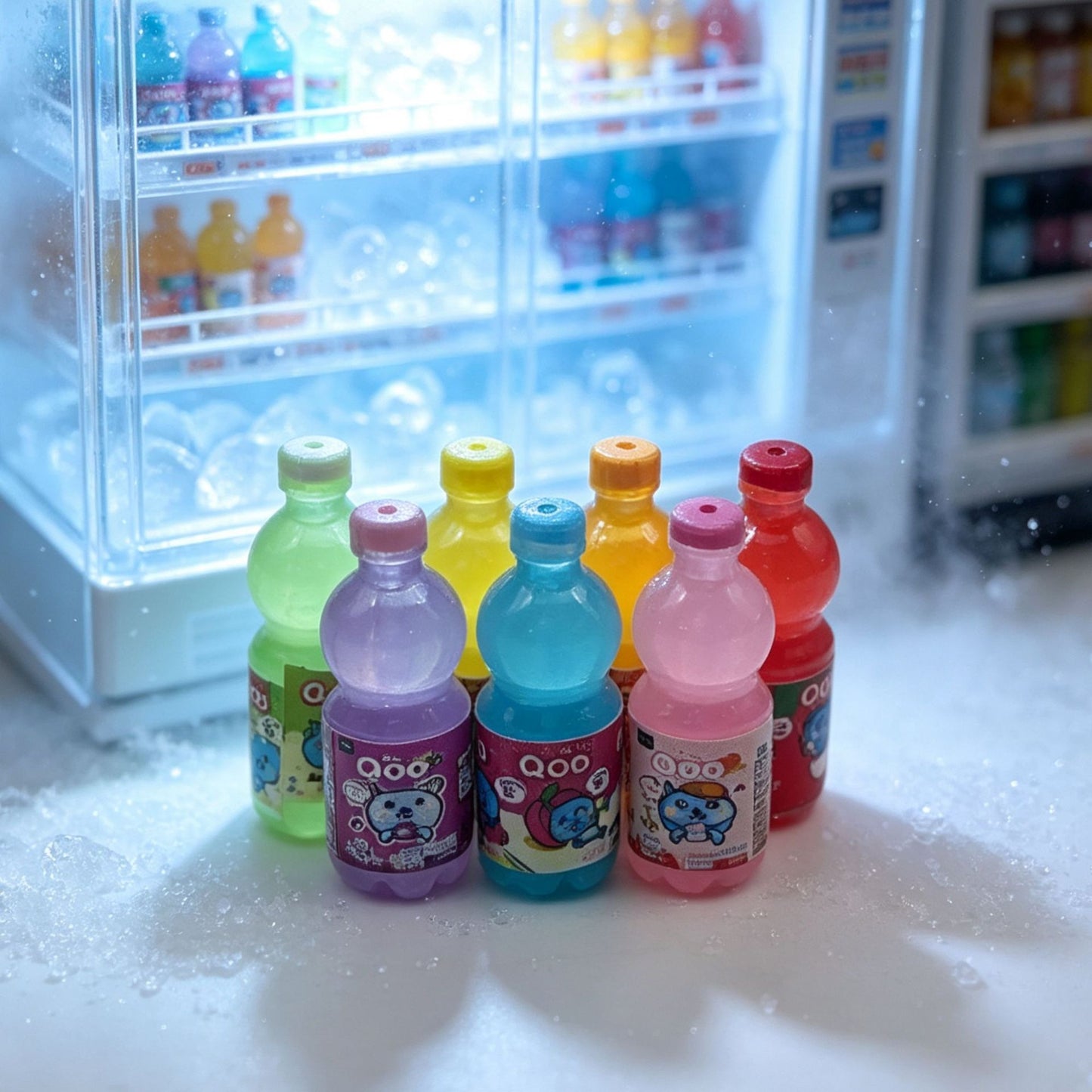 Convenience store beverage bottles