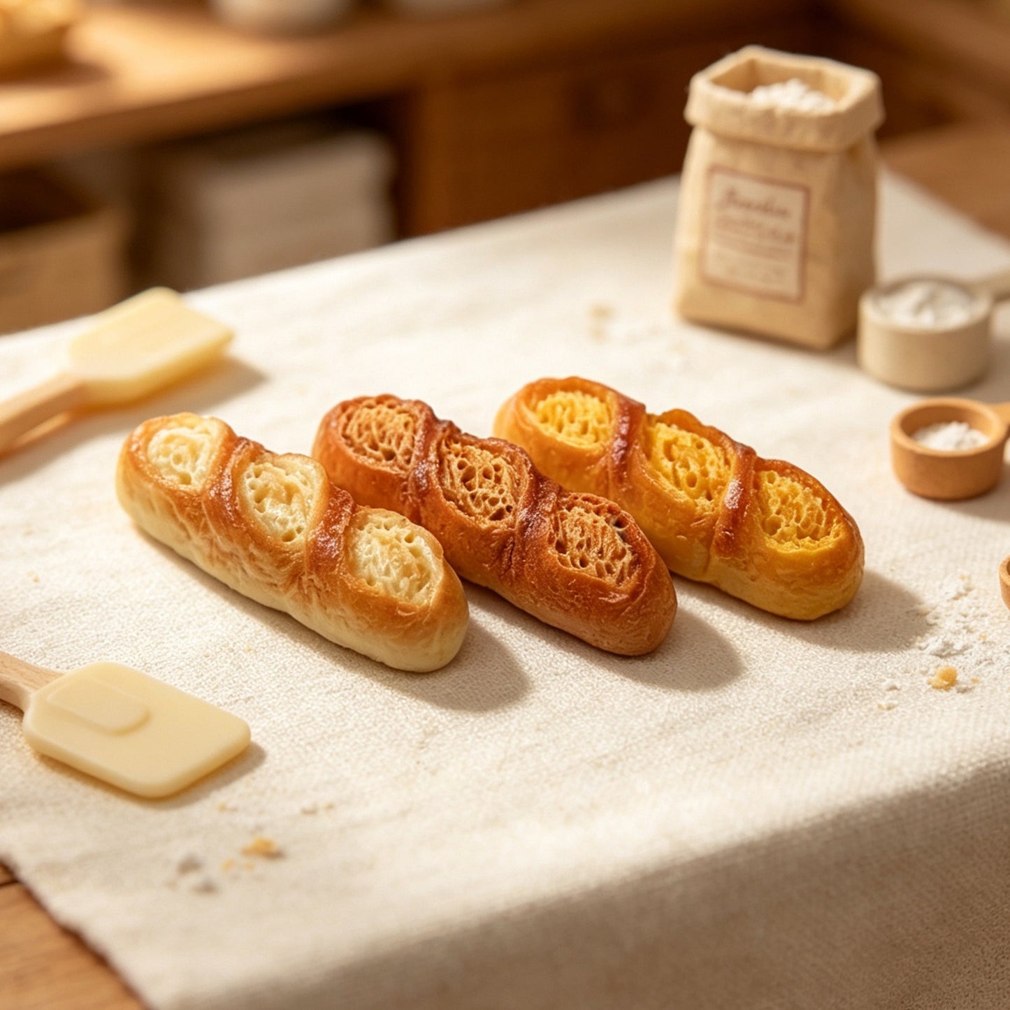 Mini Baguette Replica Breakfast Bread