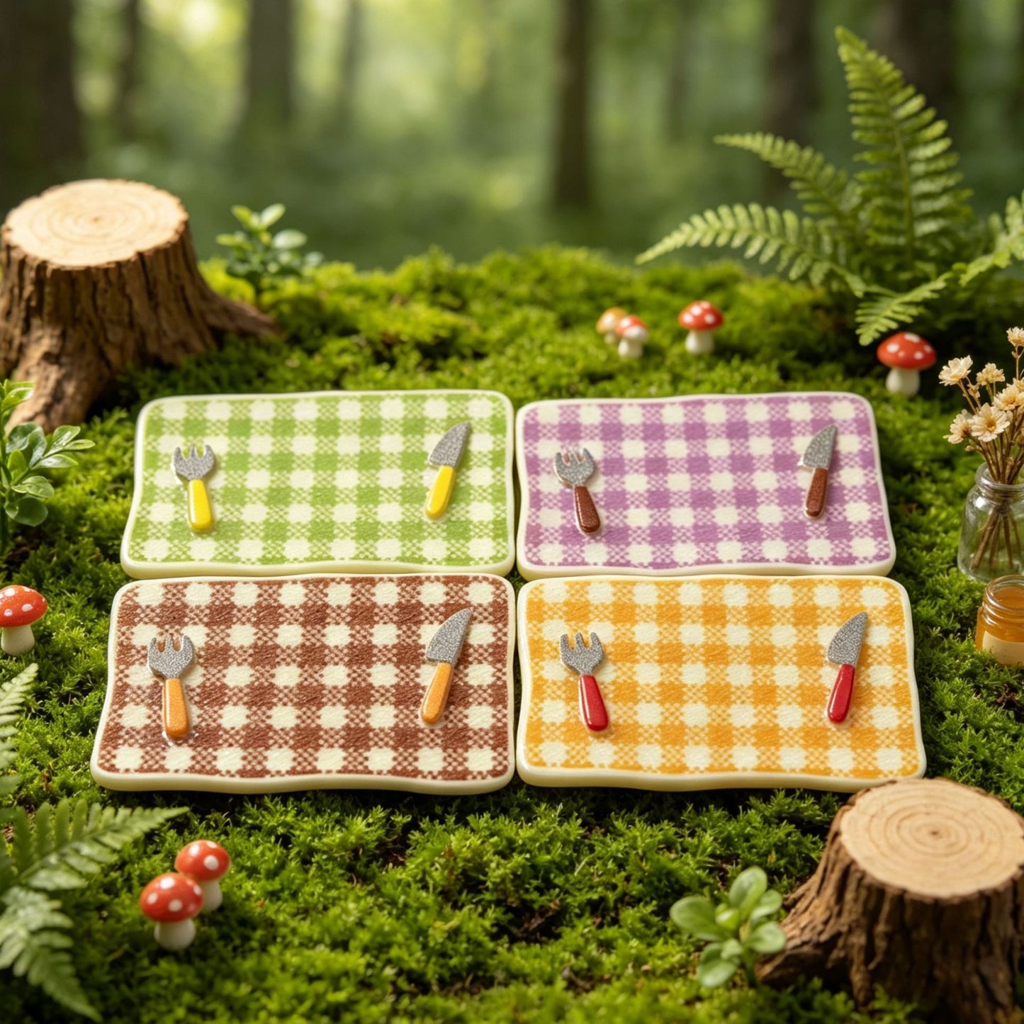 Striped Grid Tray – Cutlery Version
