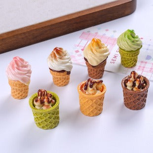 High-quality realistic miniature cakes and cookies