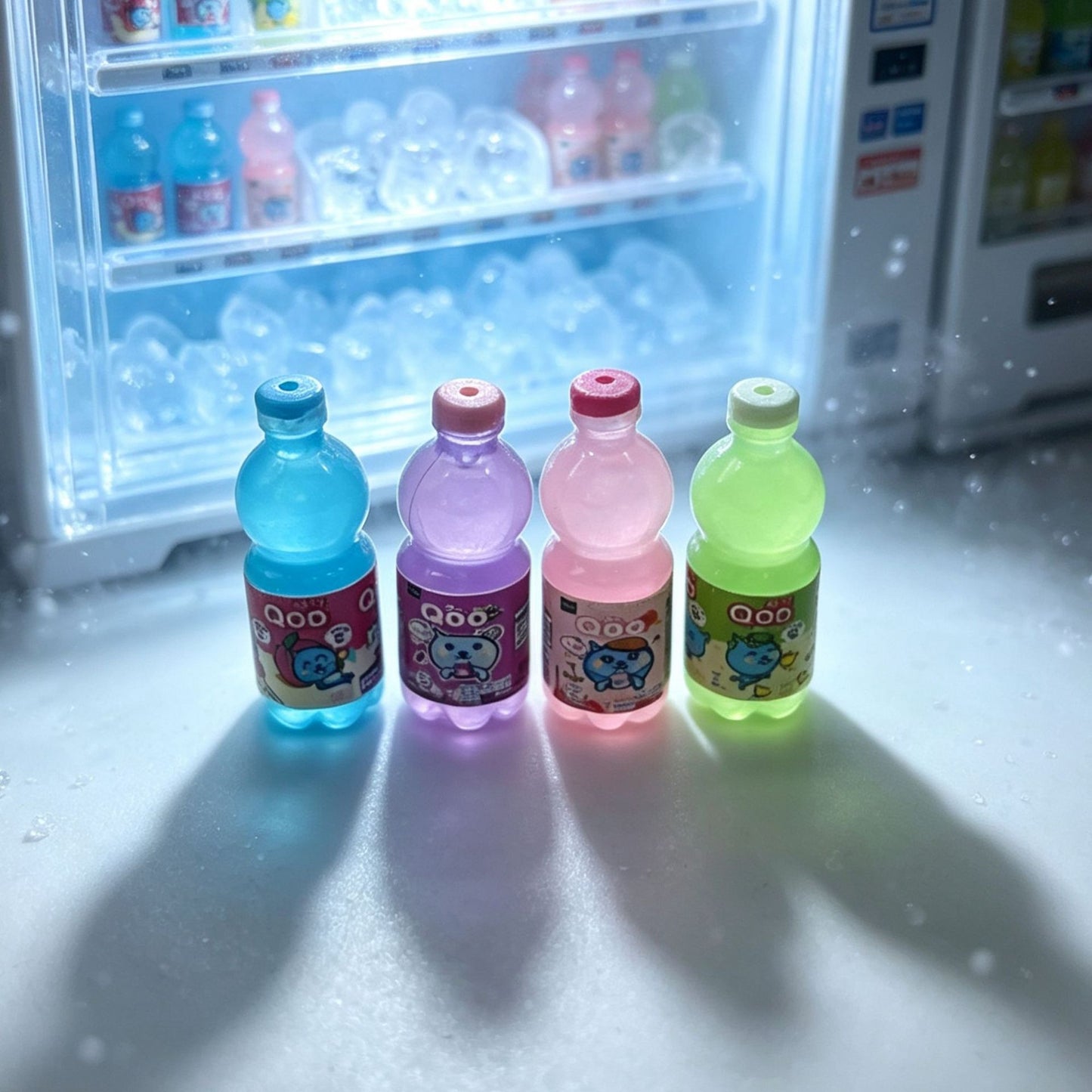 Convenience store beverage bottles