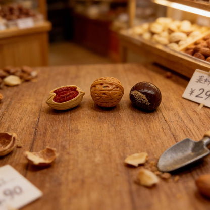 Nut-themed miniature food toys