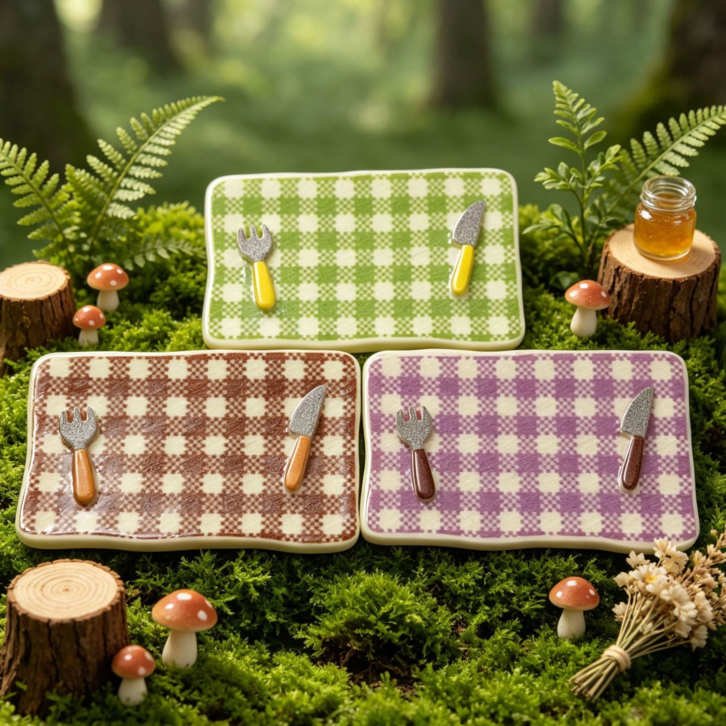 Striped Grid Tray – Cutlery Version