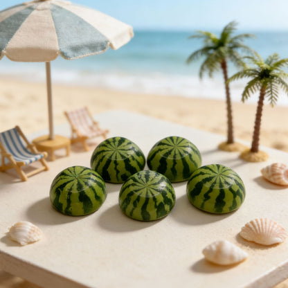 Miniature half-watermelon scene ornament