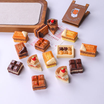 High-quality realistic miniature cakes and cookies