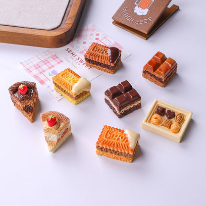 High-quality realistic miniature cakes and cookies
