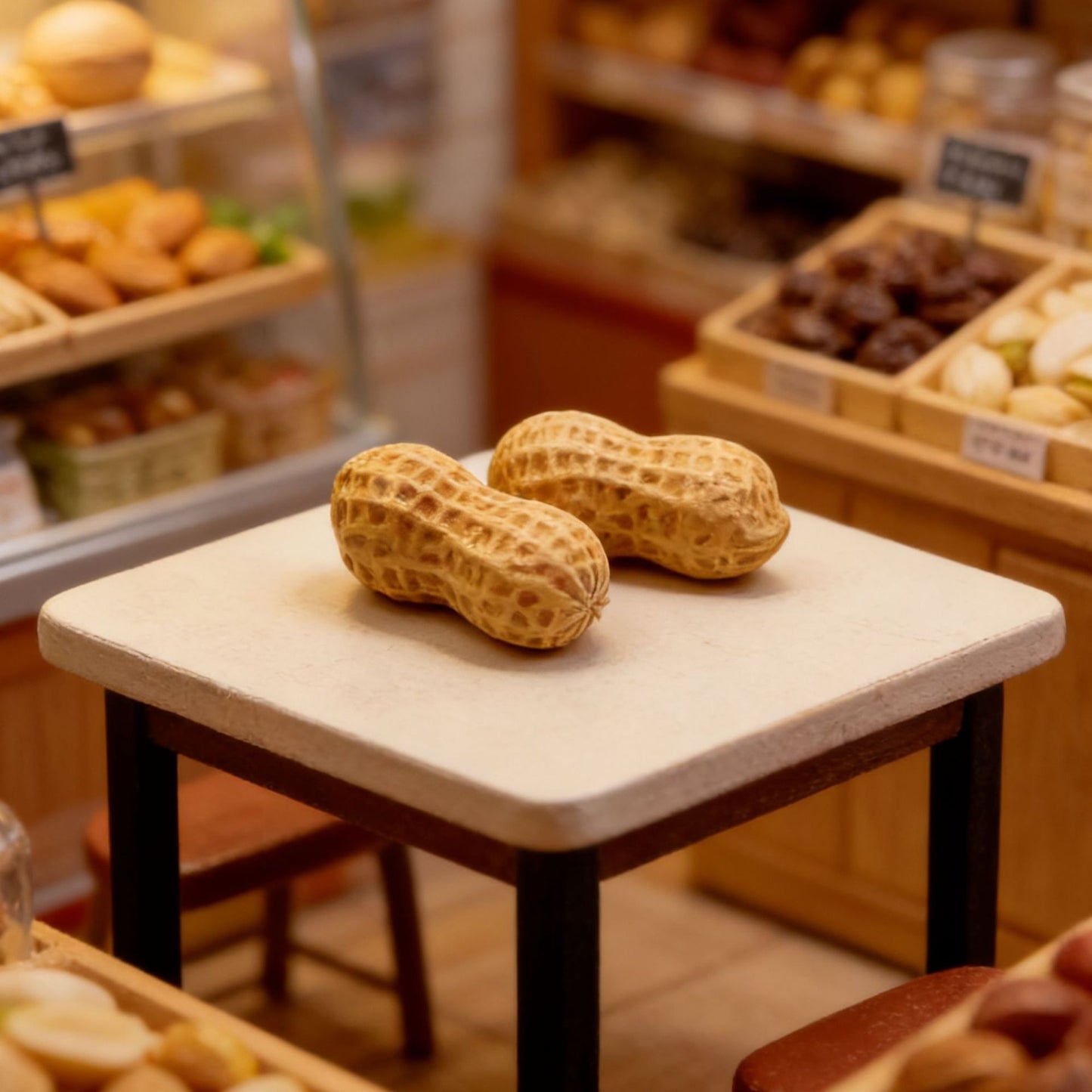 Nut-themed miniature food toys