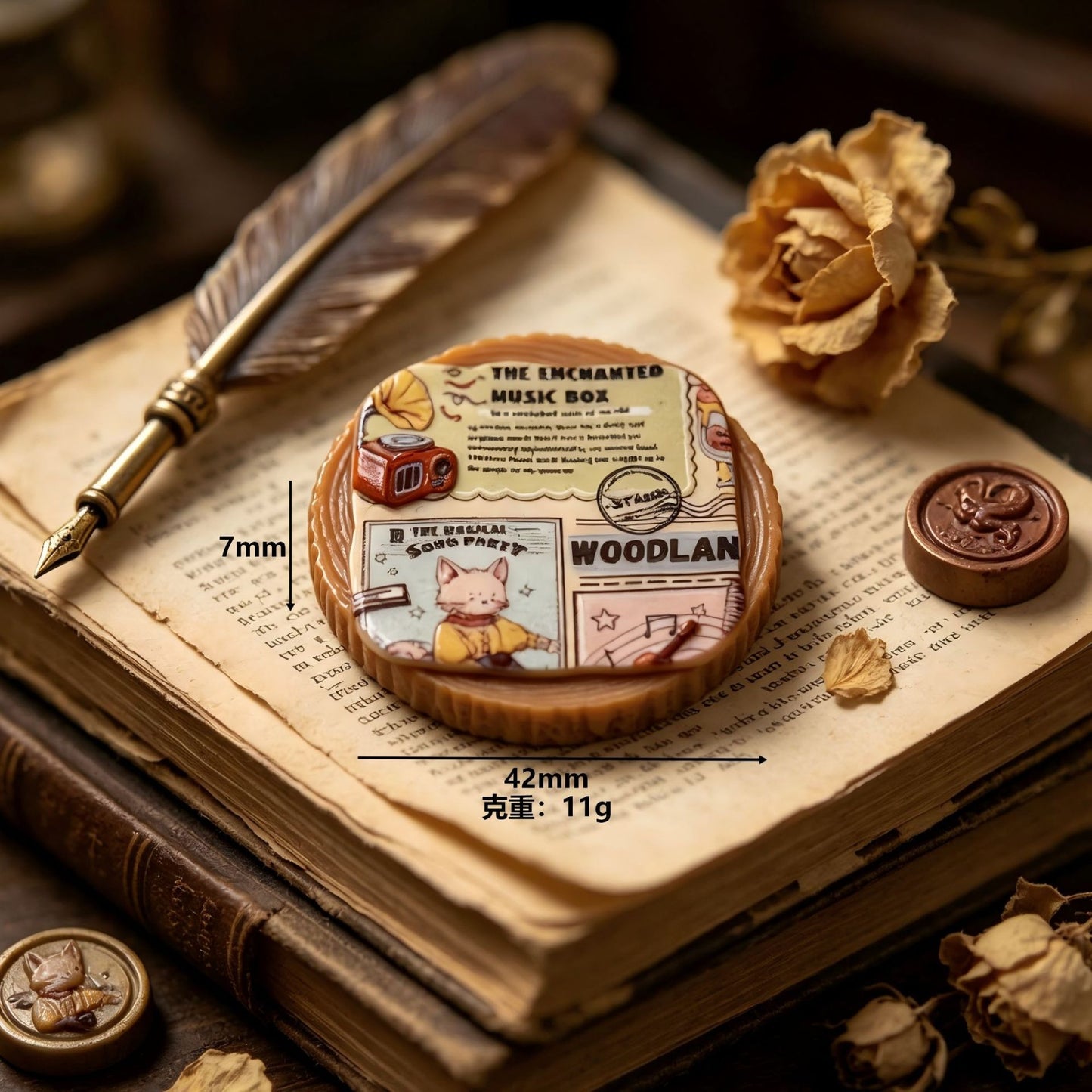 Round wooden stake newspaper holder
