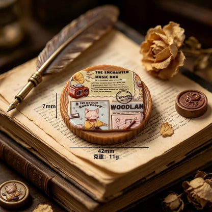 Round wooden stake newspaper holder