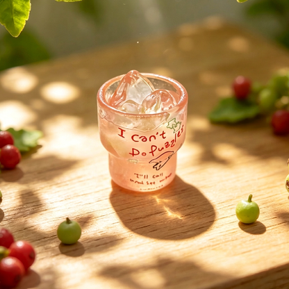 Translucent miniature toy cup (simulated beverageiced drink style)