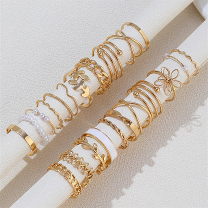 Elegant Multi-Ring Collection Set - Mix & Match Stackable Rings